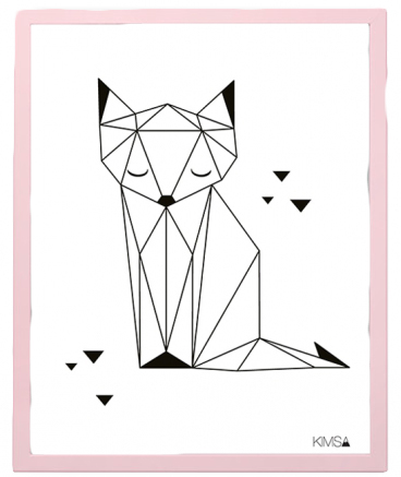 poster-geometrique-noir-blanc-renard-lilipinso