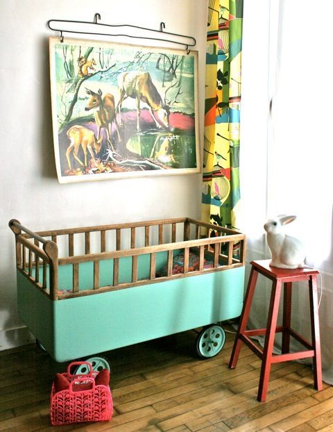 chambre-bebe-vintage-berceau