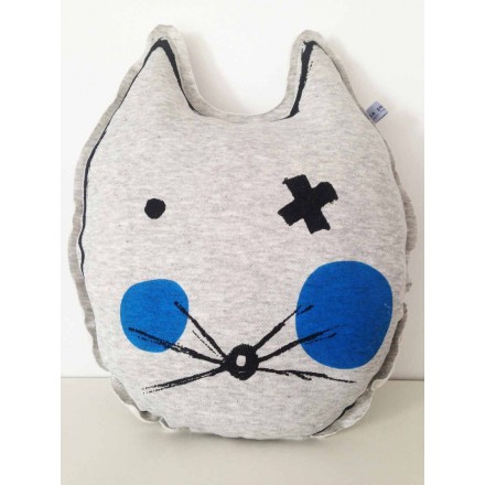 coussin-chat-en-tissu-sweat-gris